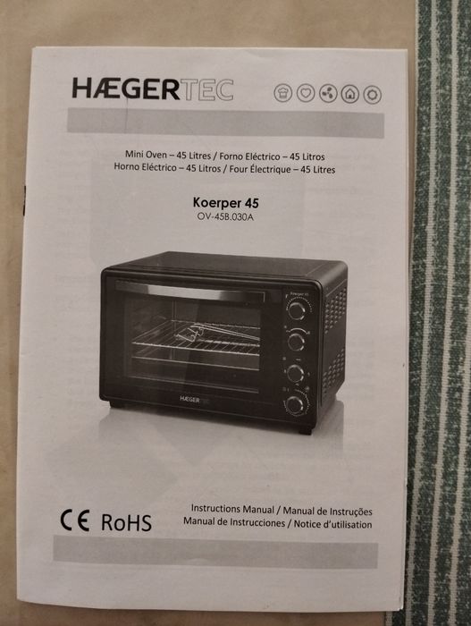 Mini forno HAEGER - em muito bom estado de conservação. Com pouco uso.