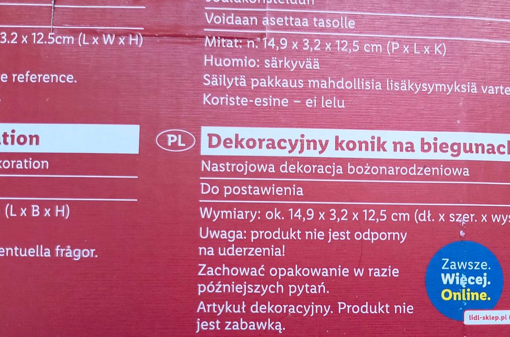 Ozdoba świąteczna Boże Narodzenie Koń na biegunach