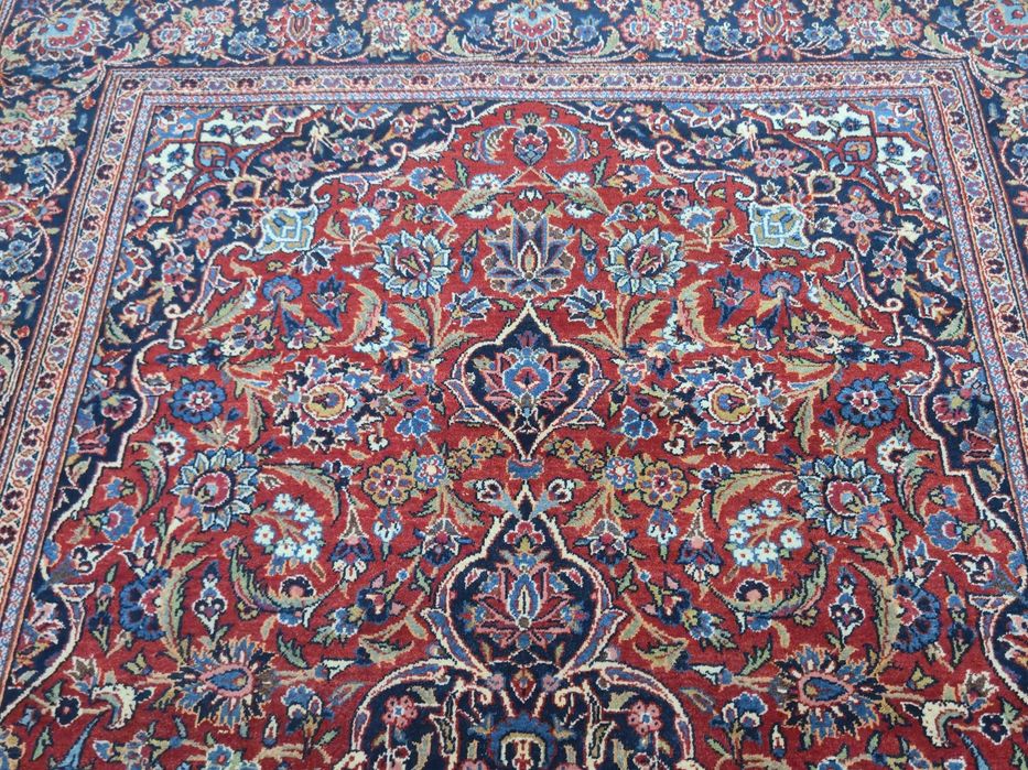 KASHAN oryginalny perski dywan ręcznie tkany 138 x 208- 60 lat