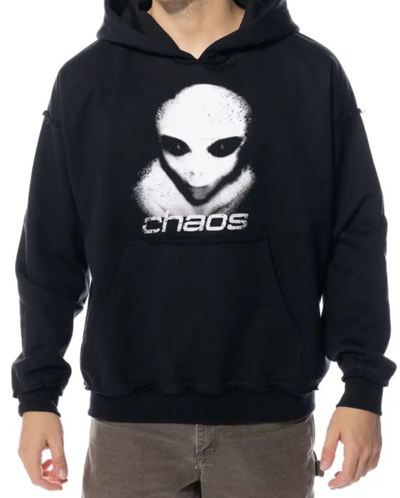 Bluza z Kapturem Chaos Alien Distressed