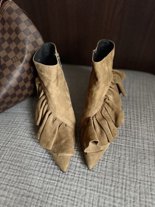 J. W. Anderson oryginalne botki saszki z mega falbaną falbana ozdoba40