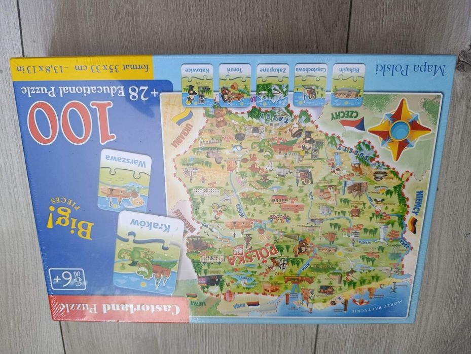 Puzzle mapa Polski quiz nowe