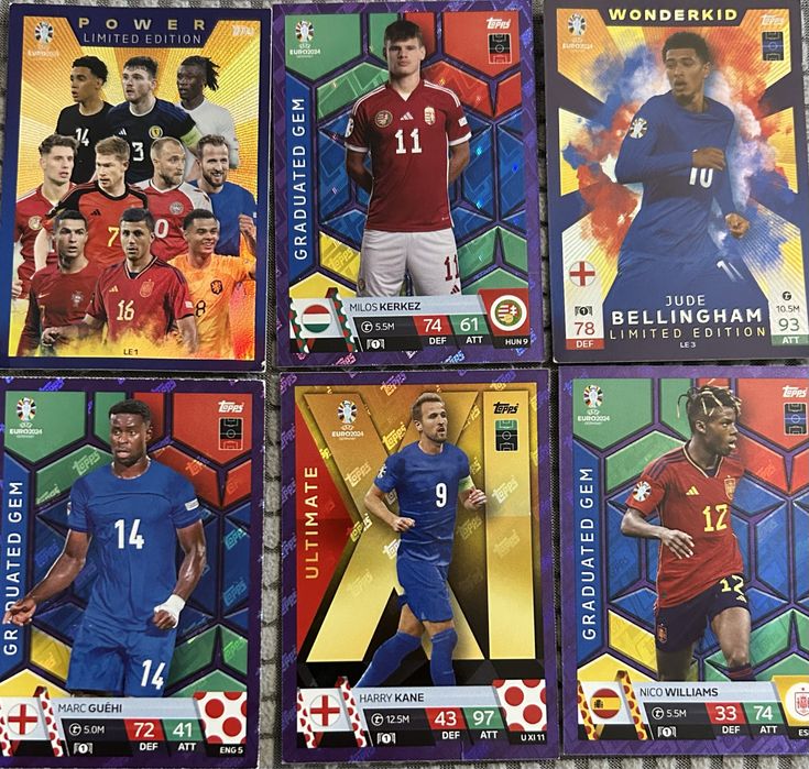 Cartas de coleção Match Attax Raras