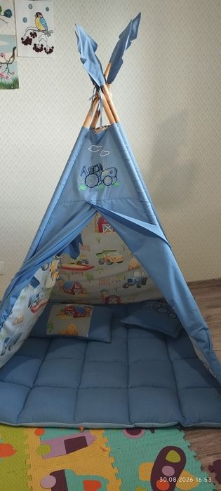 Вігвам синій трактор