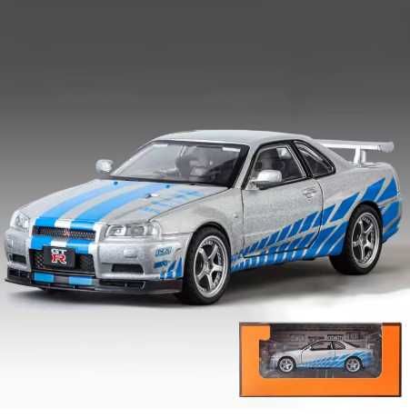 1:32 gtr r34 skyline miniatura