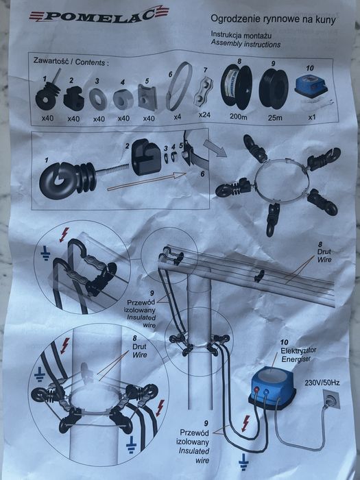 Pastuch elektryczny na kuny