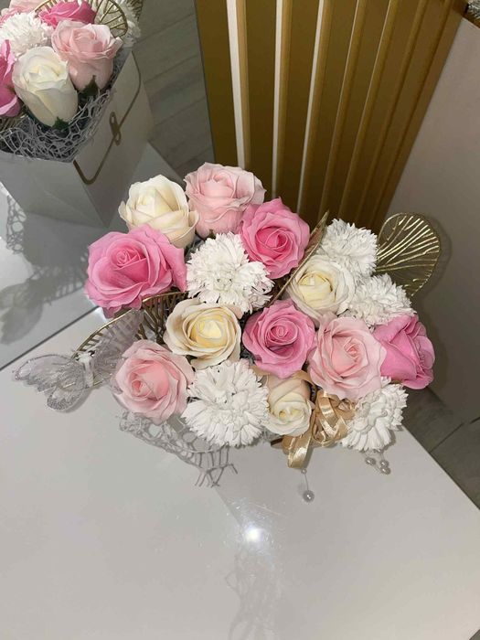 Bukiet z kwiatów mydlanych