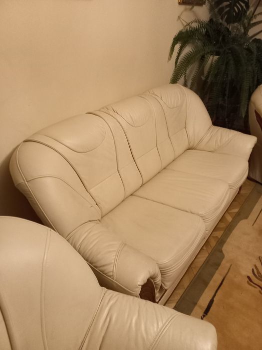 Komplet wypoczynkowy skórzany