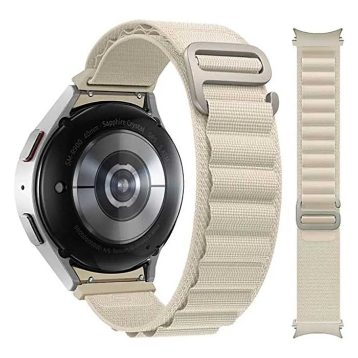 Ремінець Alpine Loop 20мм для Samsung Galaxy Watch 4,5,6,7 Молочний