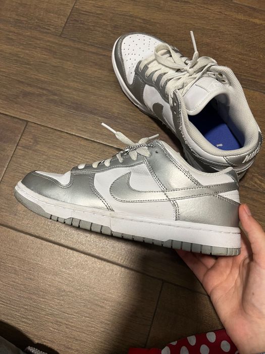 nike dunk low cinzenta / prateada