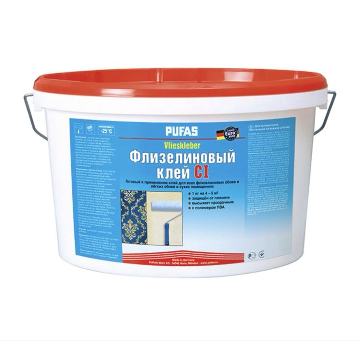 Клей Pufas C1 для флізелінових безшовних шпалер