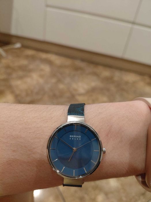 Bering Solar damski zegarek granatowy
