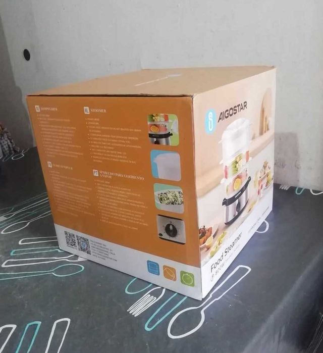 Máquina de Cozer a Vapor AIGOSTAR Fitfoodie Steel (800W - Inox)