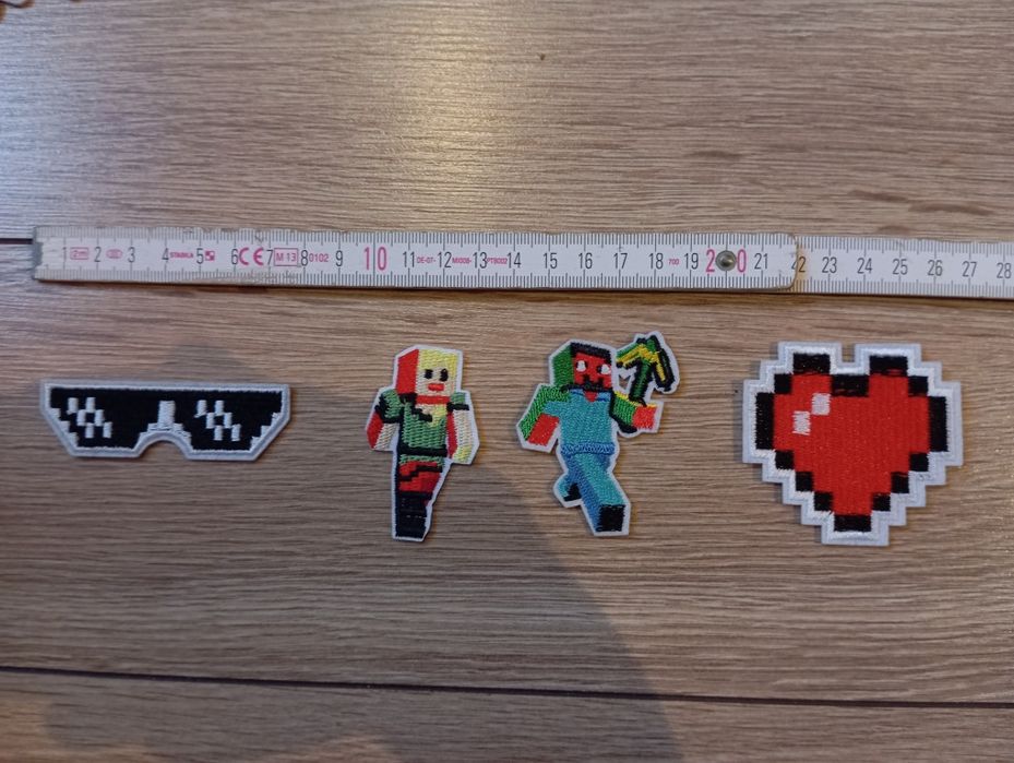 Naszywki naprasowanki Minecraft 4 sztuki