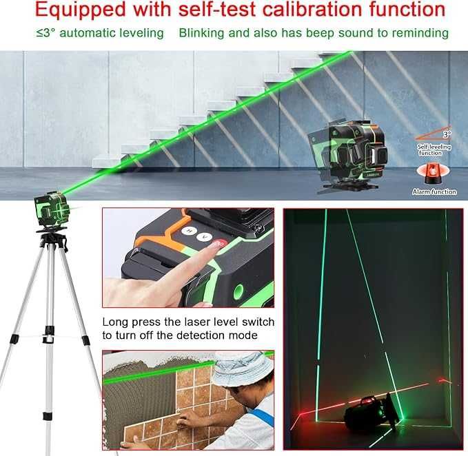 3D Laser Level Lines / 2 BATTERIES / Type-C64740141241985122