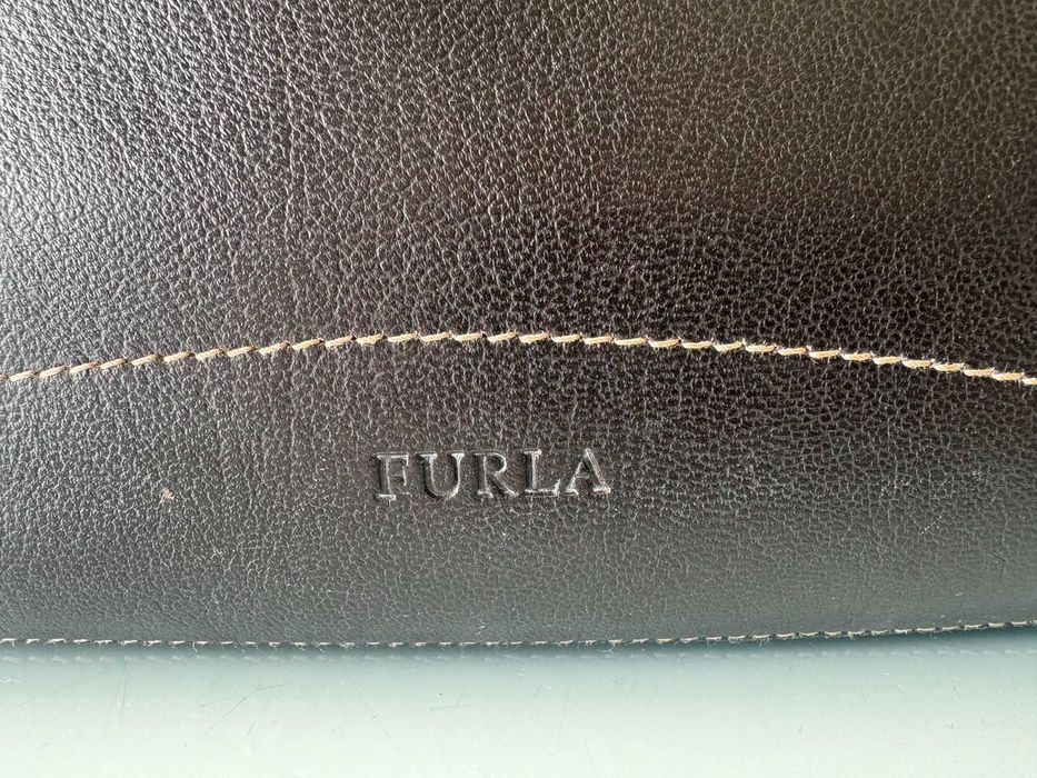 Mala Furla castanha autêntica