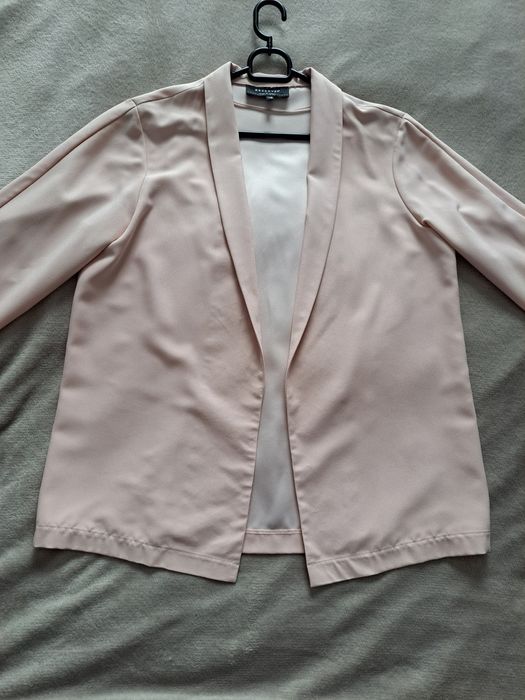 Marynarka żakiet letni pastelowy róż luźny krój oversize