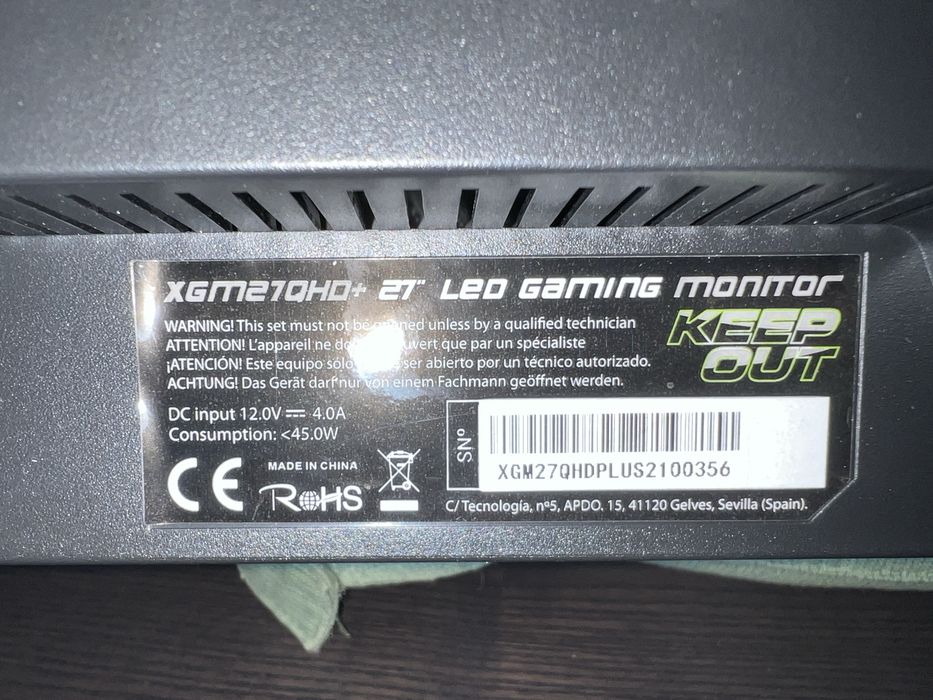 Monitor Keep Out XGM27QHD+ 2K QHD LED Gaming Monitor