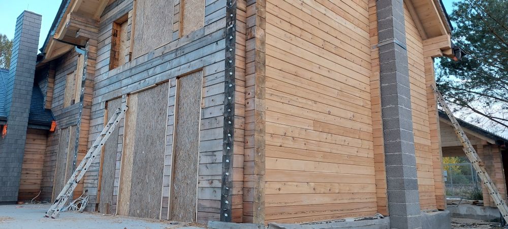 Piaskowanie malowanie domów z drewna, elewacji z cegiełSodowanie