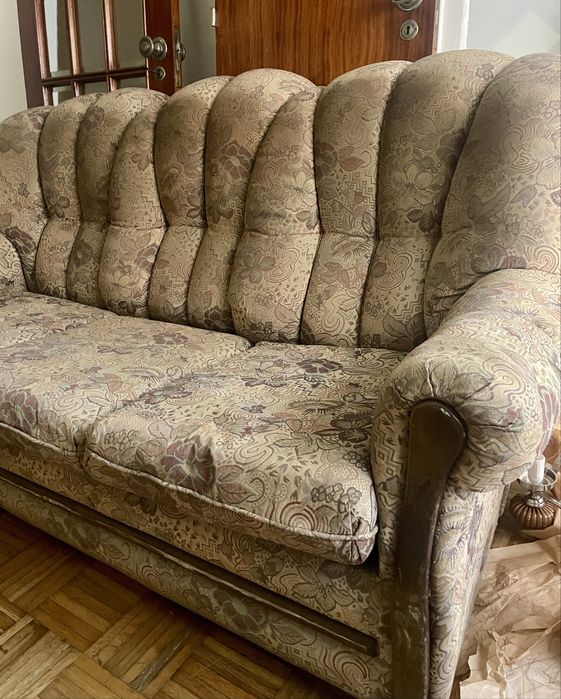 Sofá-cama vintage 3 lugares