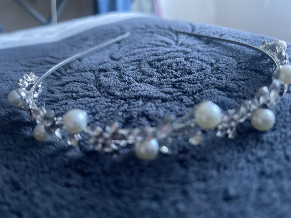 Ободок перловий обруч святковий