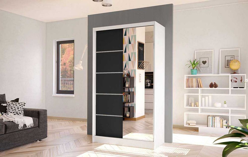 Szafa przesuwna AURELIA 3 szerokość 100cm Front Lustro
