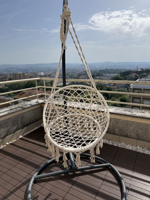Cadeira suspensa de exterior 2 em 1 – estilo boho