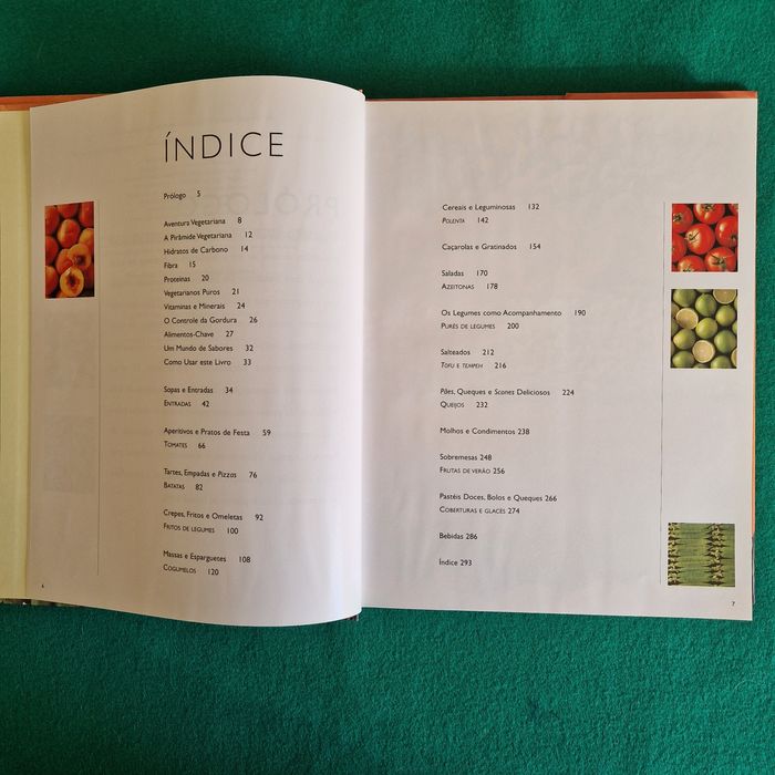 Livro "O essencial da cozinha vegetariana"
