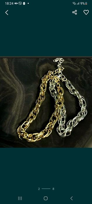 Серебряный комплект серебро 925, стильные цепочки , набор цепочек и