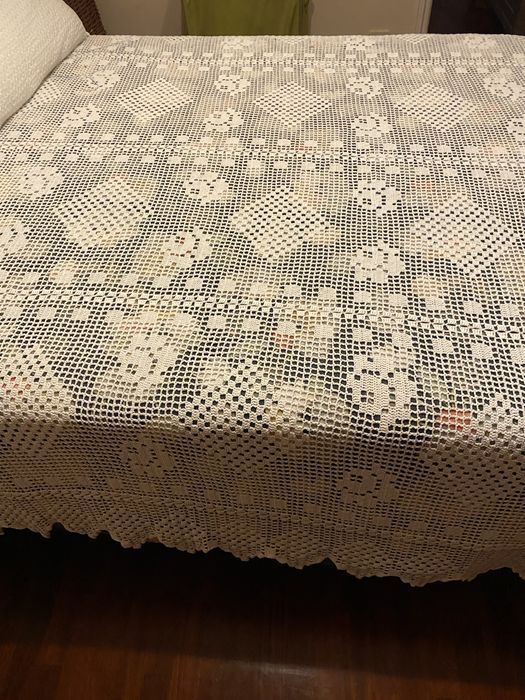 Colcha de cama em crochet