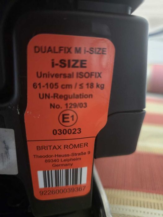 Fotelik Britax Romero Dualfix M i-SIZE