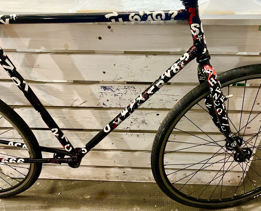 Frameset - rama ostre fixed singiel ręcznie malowana stalowa