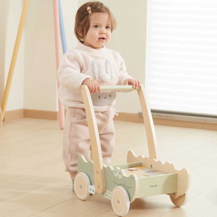 Viga Drewniany Wózek Na Klocki Pchacz