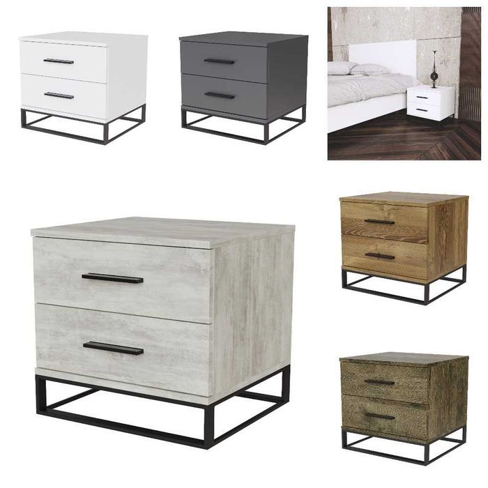 Тумба прикроватная ДСП + метал Аскэт / Ascet Art In Head 480*425*450