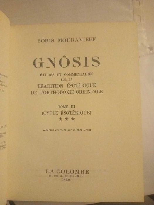 Gnôsis — Boris Mouravieff | Tomos II e III, edições La Colombe