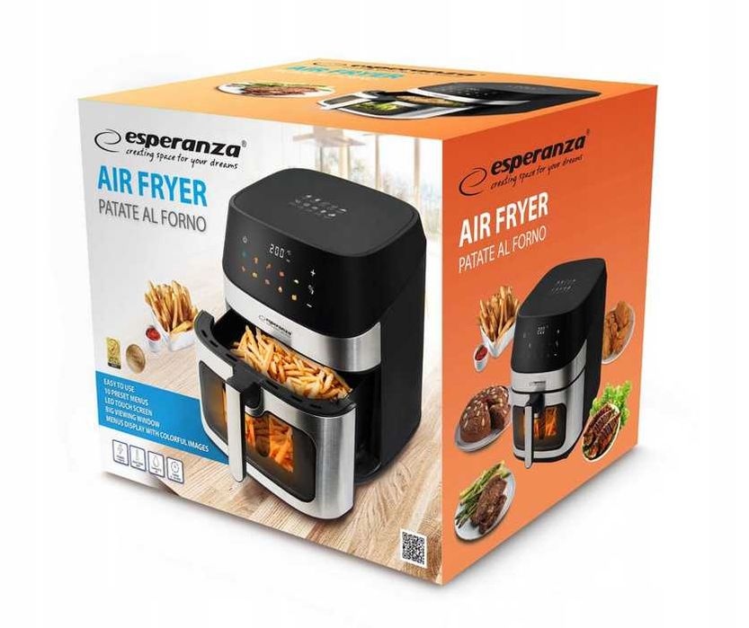 Air Fryer Frytkownica beztłuszczowa Esperanza EKA005 Moc 1600 W 8 l