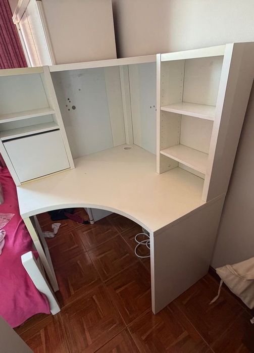 Secretária de canto IKEA Micke branca