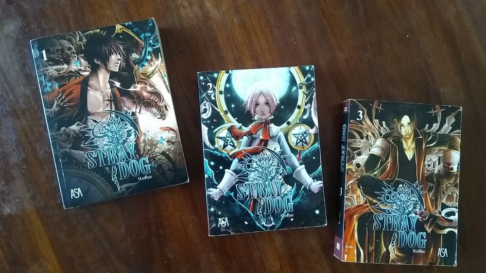 Mangás col. Stray Dog, vols. 1, 2, 3, mangá,preço dos 3 livros