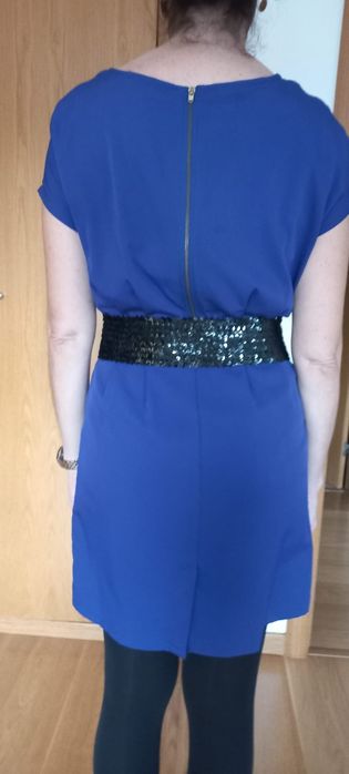 Vestido Azul forte curto Tamanho M