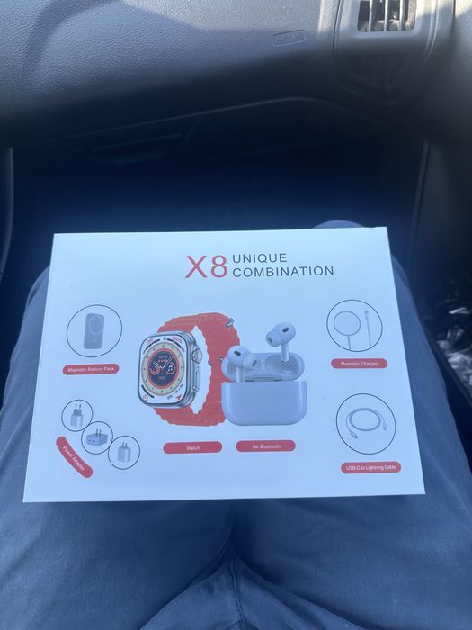 pack Relogio inteligente airpods x8