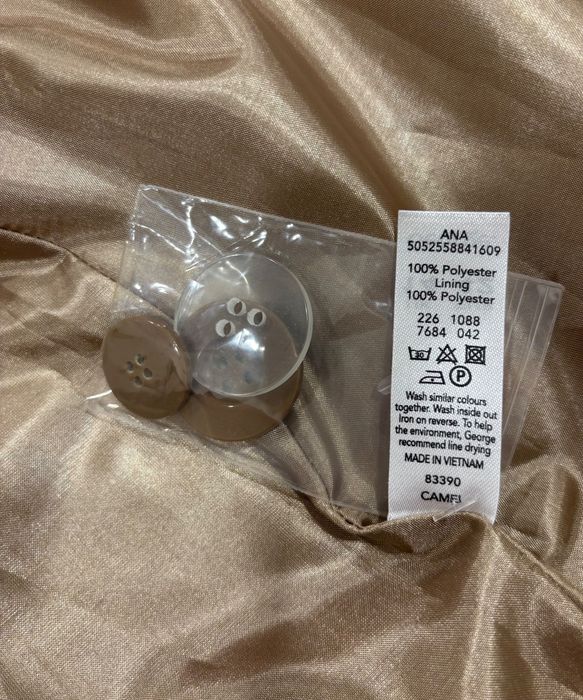 George 14 42 L Женский двубортный плащ тренч пальто l бежевый george