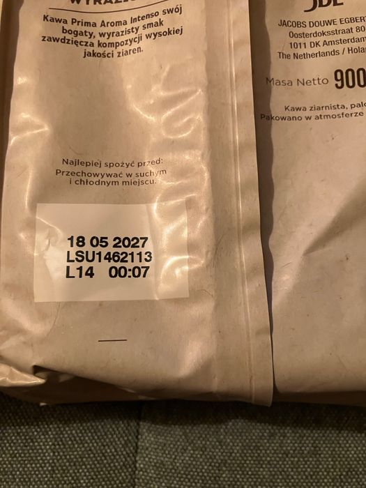 Kawa ziarnista Prima Aroma Intenso 2x 900g czyli 1,8 kg Arabika Robusta!