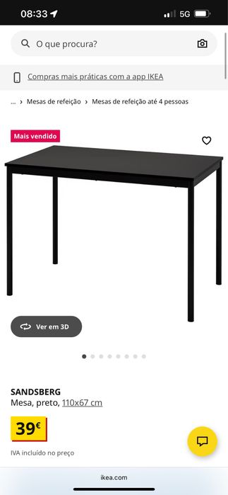 Conjunto mesa cadeiras jantar