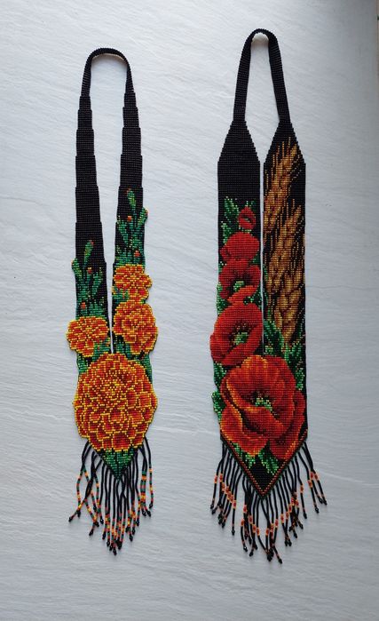 Гердани з бісеру, ручна робота