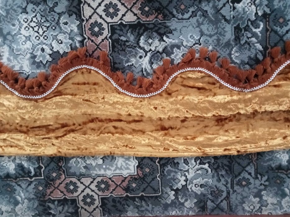 falbana do zasłony welurowej welur brąz