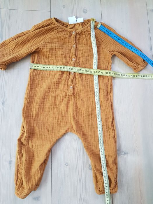 ZARA rampers kombinezon z muśliny 86 premium muślinowy tinycottons