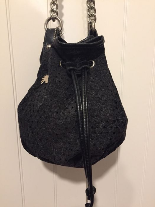 Mala Saco Mini | Pele Sintética c/ Corrente Prata | Nova a Estrear