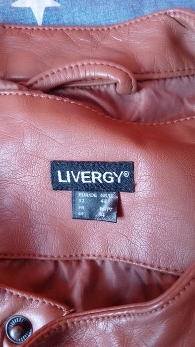 Kurtka letnia Livergy ekoskóra, jasny brąz r. 52