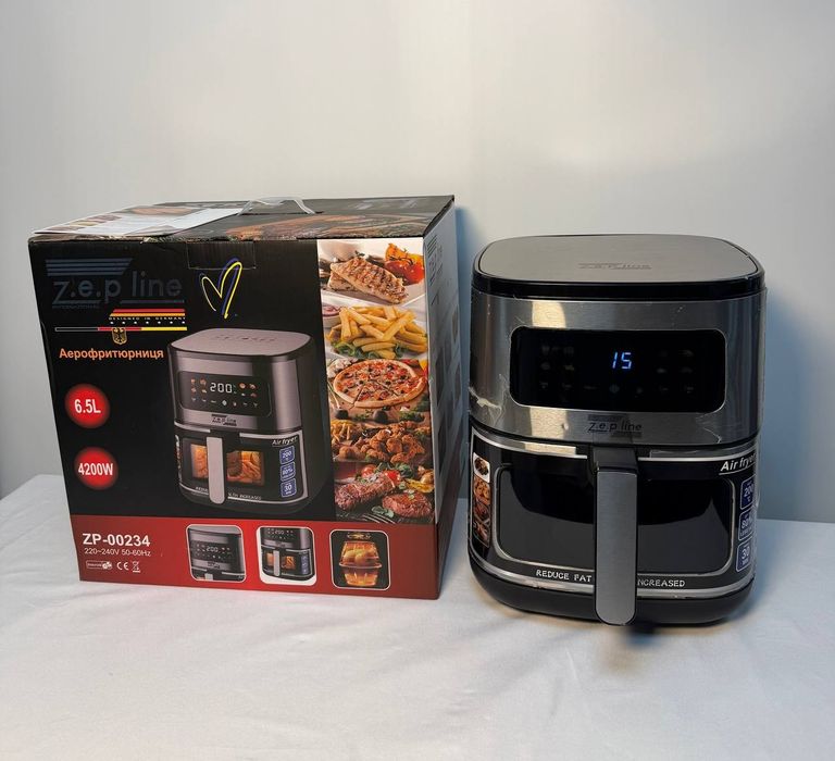 МОЩНЫЙ! Германский аерогриль 4200Вт, аерофритюрница на 2 ТЕНА, духовка