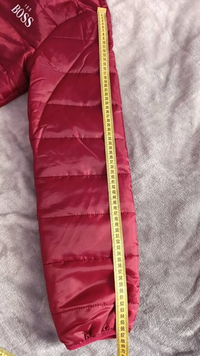 Чоловіча весняна курточка, чорний та темно вишневий колір